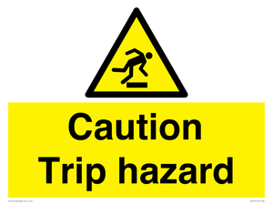 caution trip hazard